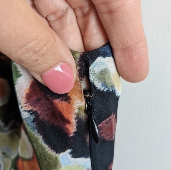 𝅺ANTHROPOLOGIE Moulinette Soeurs Silk Blend Cap Sleeve Dress 2 - Picture 8 of 13